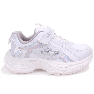 Vicco Lara 346F26K124 Beyaz Ortopedik Kız Çocuk Spor Ayakkabı