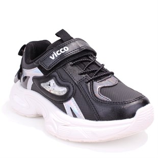Vicco Lara 346F26K124 Siyah Ortopedik Kız Çocuk Spor Ayakkabı