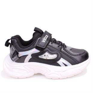 Vicco Lara 346F26K124 Siyah Ortopedik Kız Çocuk Spor Ayakkabı