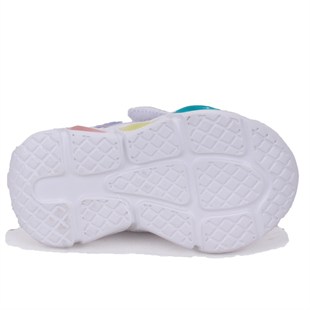 Vicco Lovely 346P25K234 Beyaz Ortopedik Işıklı Kız Çocuk Spor Ayakkabı