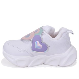 Vicco Lovely 346P25K234 Beyaz Ortopedik Işıklı Kız Çocuk Spor Ayakkabı