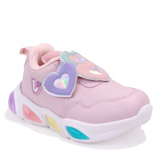 Vicco Lovely 346P25K234 Pudra Ortopedik Işıklı Kız Çocuk Spor Ayakkabı