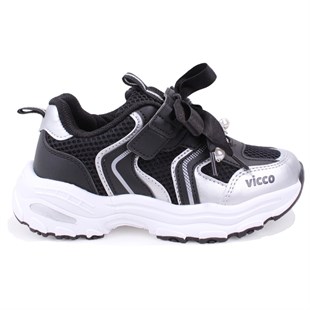 Vicco Minni 346F26Y124 Siyah Günlük Ortopedik Kız Çocuk Spor Ayakkabı