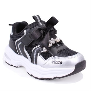 Vicco Minni 346F26Y124 Siyah Günlük Ortopedik Kız Çocuk Spor Ayakkabı