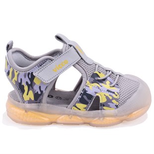 Vicco Monrovia 321B24Y211 Gri Ortopedik Günlük Işıklı Erkek Çocuk Spor Sandalet