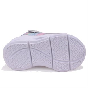 Vicco Poni 946B25K430 Gümüş Ortopedik Işıklı Kız Bebe Spor Bot