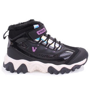 Vicco Radus 946F25K423 Siyah Ortopedik Günlük Kız Çocuk Spor Bot