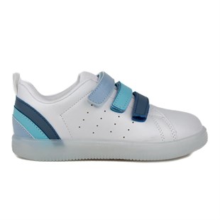Vicco Sun 220F21Y212 Beyaz Mavi Ortopedik Işıklı Erkek Çocuk Spor Ayakkabı