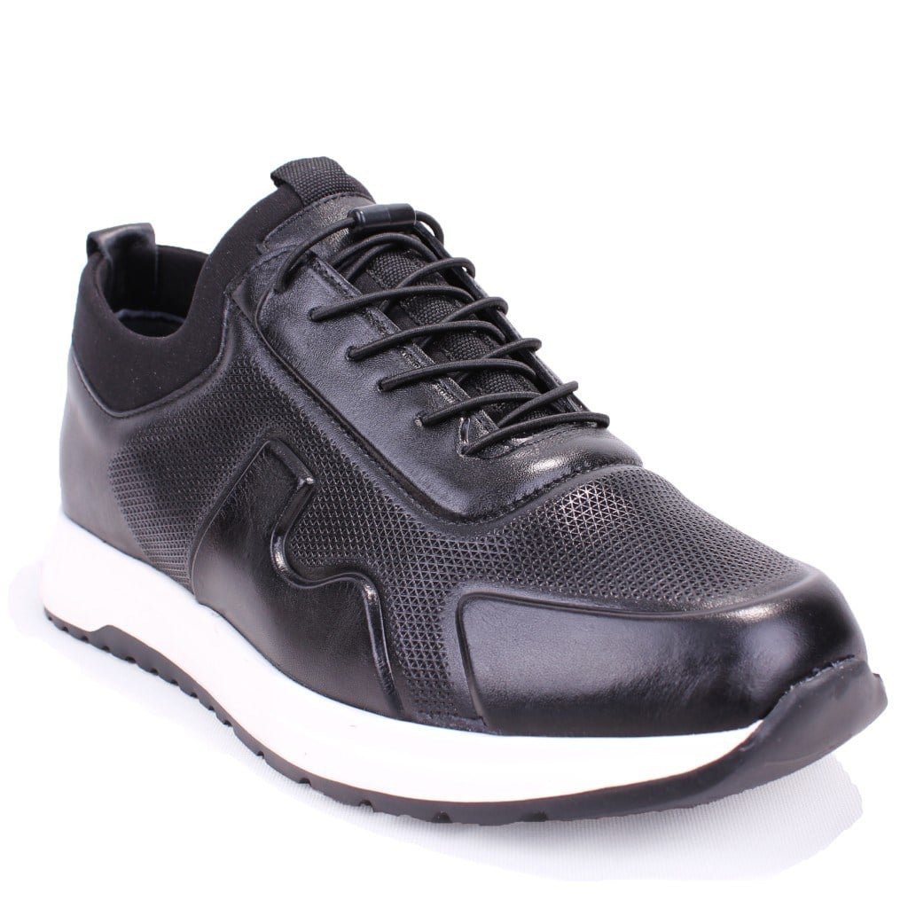 Dagoster DMA08-1061 Siyah Ortopedik Günlük Slip On  Erkek Deri Ayakkabı