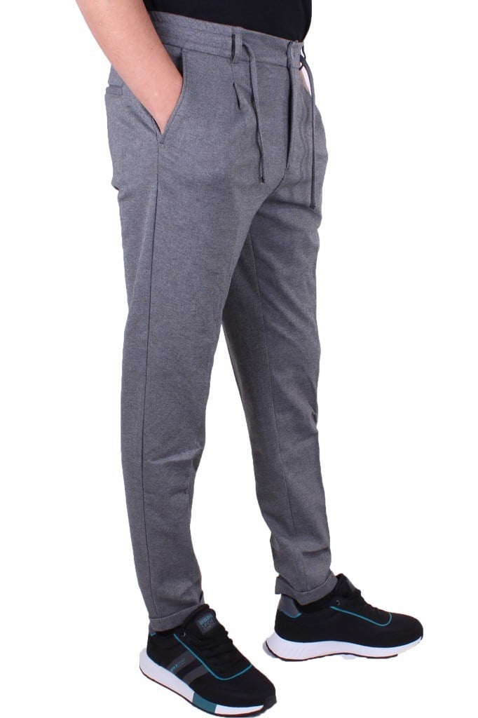 Dagoster DMG23-611275 Gri Normal Bel Double Paça Flota Cepli Erkek  Pantolon
