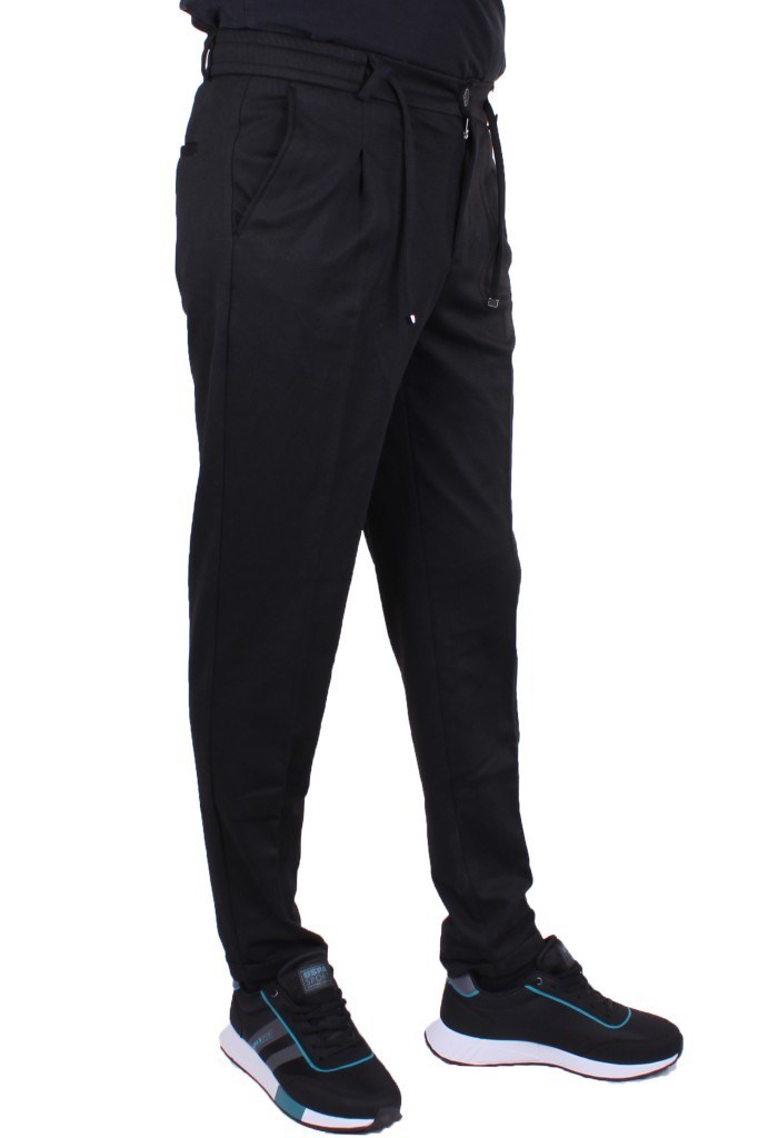 Dagoster DMG23-611275 Siyah Normal Bel Double Paça Flota Cepli Erkek  Pantolon