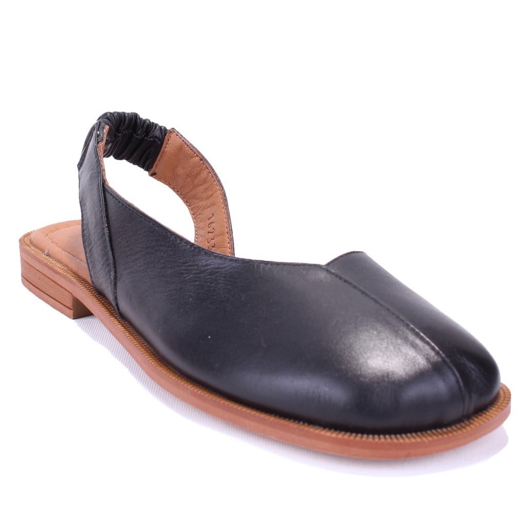 Dagoster DZA07-60216233 Siyah Günlük Ortopedik Deri Spor Kadın sandalet