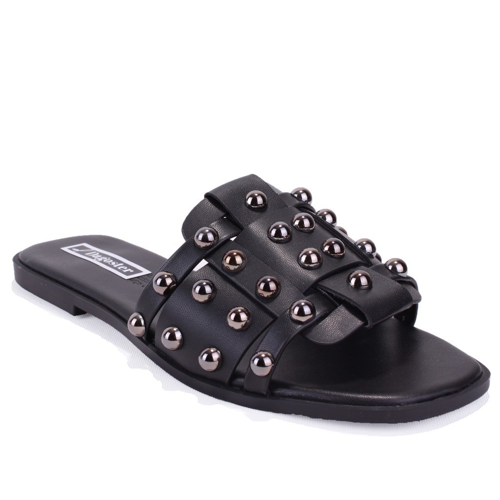 Dagoster DZA07-998005 Siyah Düz Spor Kadın Terlik
