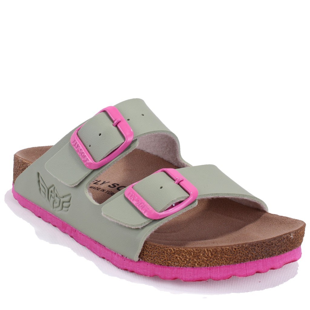 Fly Soft S901002 Su Yeşili Günlük Ortopedik Kız Çocuk Spor Terlik