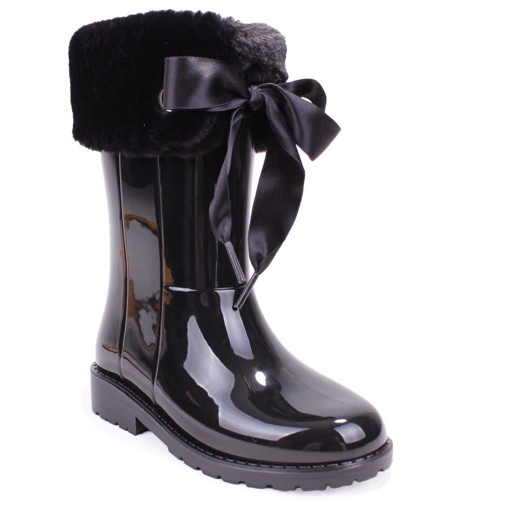 Igor W10239 Campera Charol Soft Siyah Ortopedik Kız Çocuk Yağmur Çizme