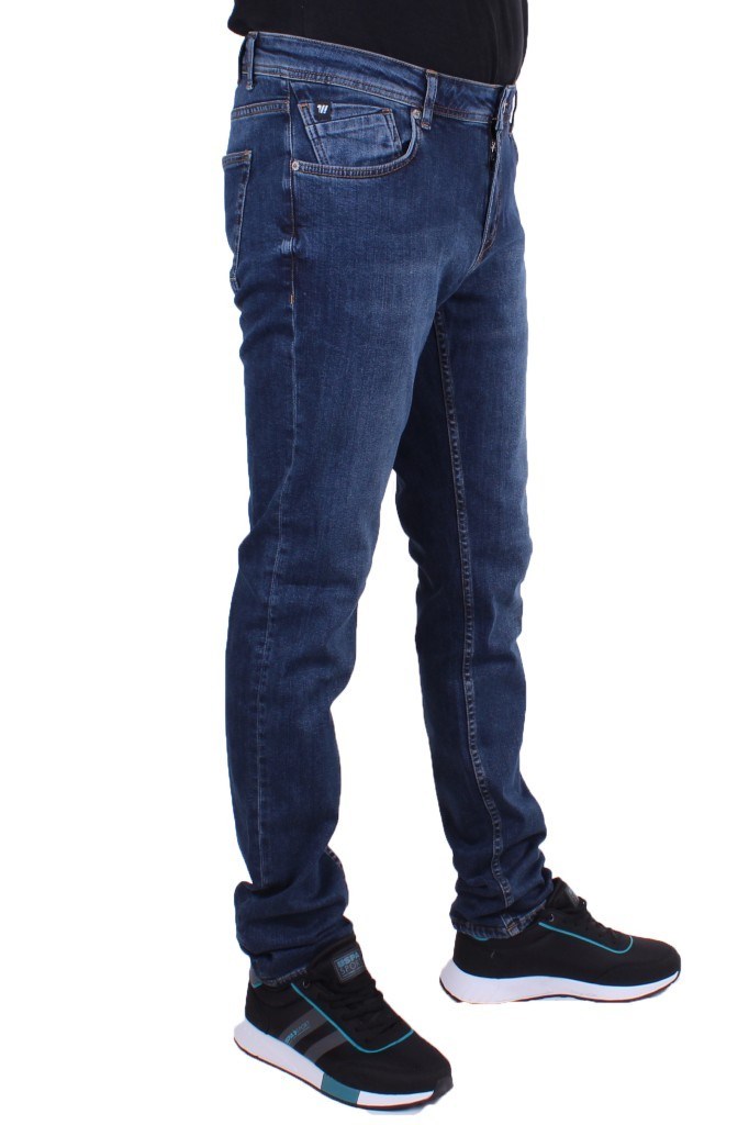 Twister Panama 758-02 Mavi Düşük Bel Dar Paça Erkek Jeans Pantolon