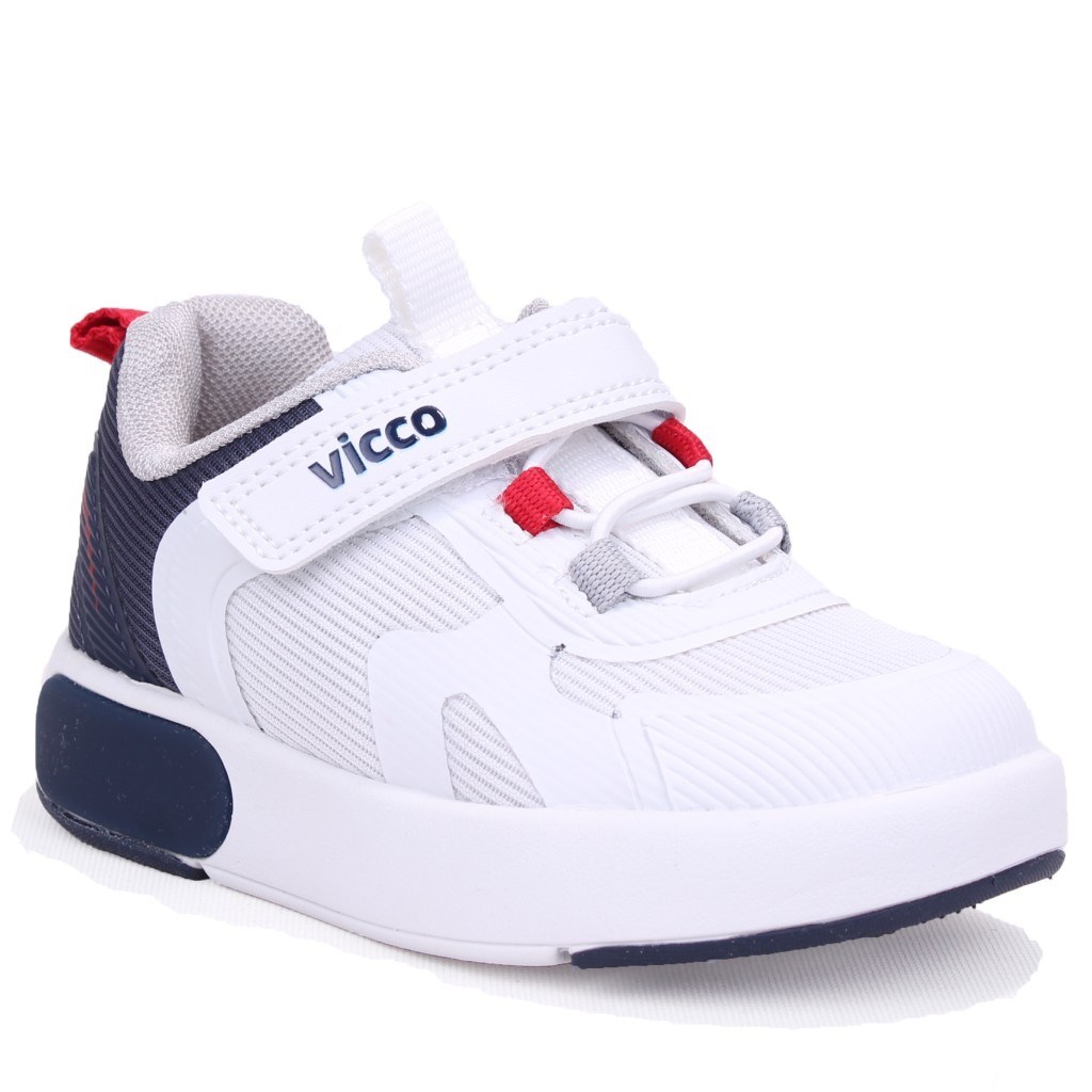 Vicco Babil 346B26Y130 Beyaz Lacivert Ortopedik Günlük Işıklı Erkek Çocuk Spor Ayakkabı