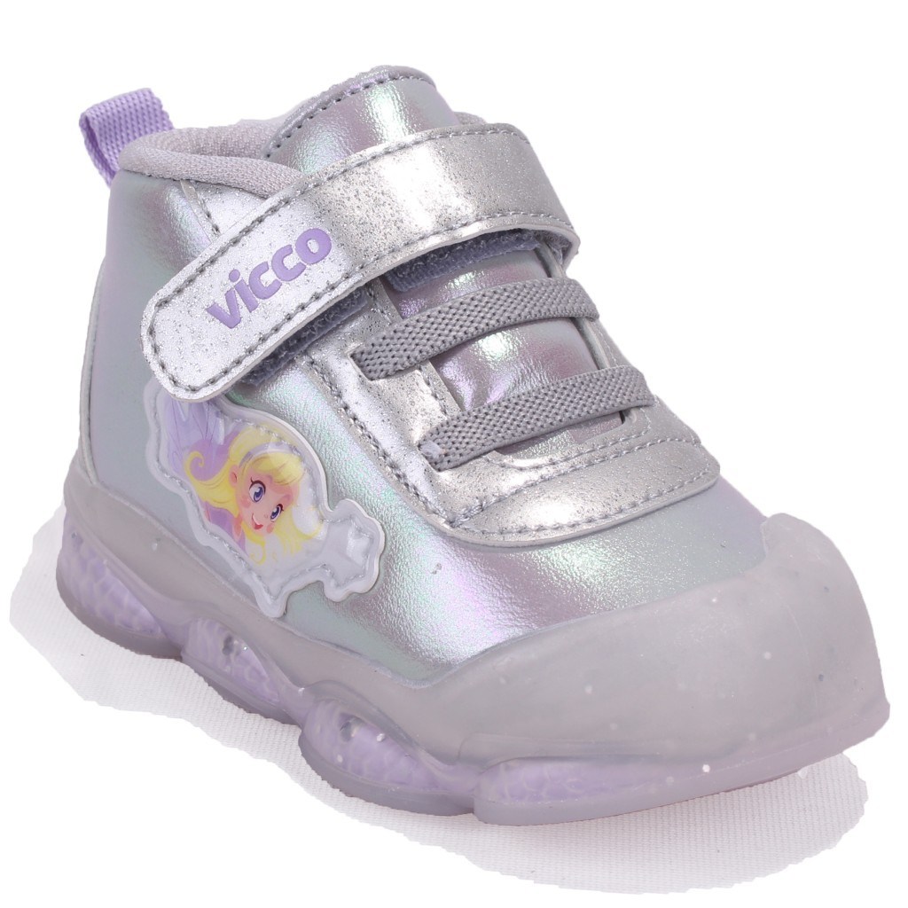 Vicco Gemini 946B25K445 Gri Ortopedik Işıklı Kız Bebe Spor Bot