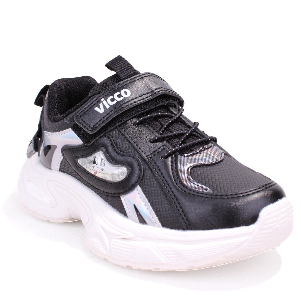 Vicco Lara 346F26K124 Siyah Ortopedik Kız Çocuk Spor Ayakkabı