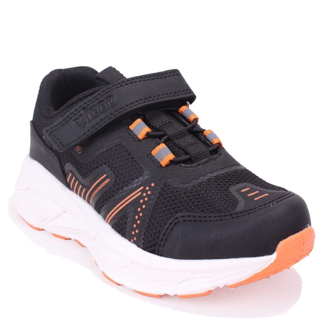 Vicco Tx-One 869F25K301 Siyah Oranj Ortopedik Günlük Erkek Çocuk Spor Ayakkabı