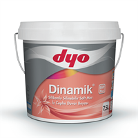 DYO DİNAMİK Silikonlu Silinebilir Soft Mat İç Cephe Duvar Boyası 7,5 L