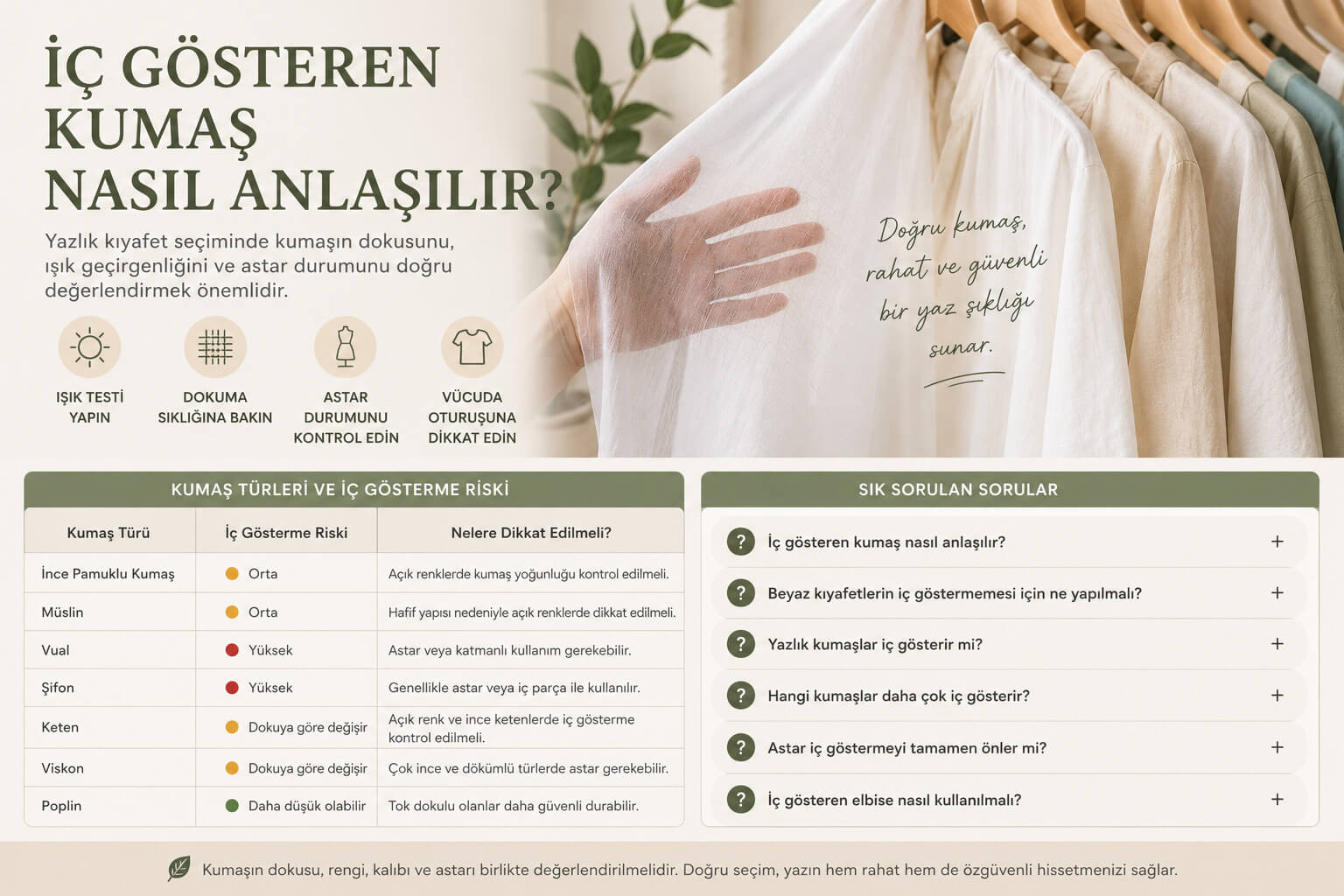 ç Gösteren Kumaş Nasıl Anlaşılır