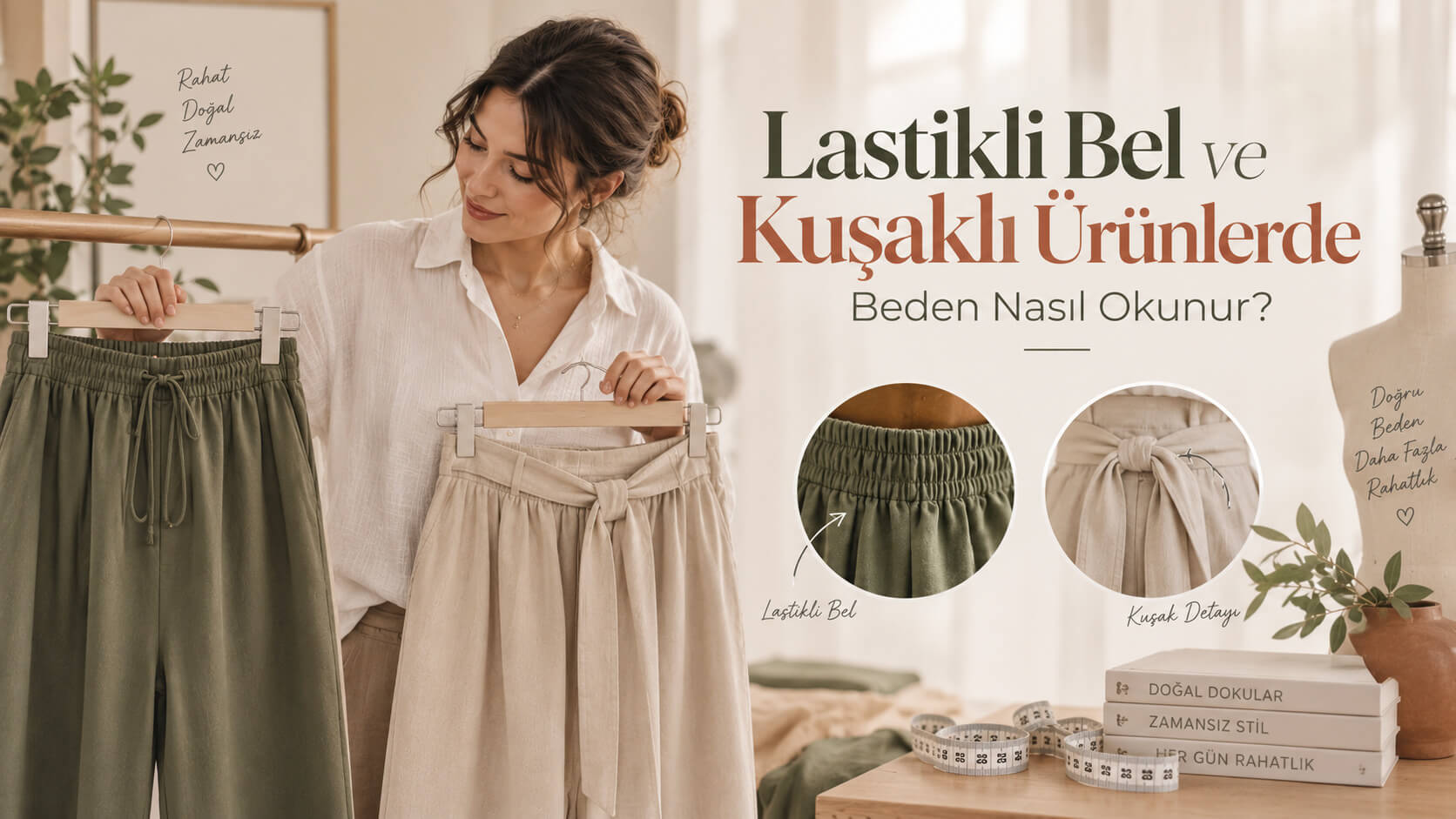 Lastikli Bel ve Kuşaklı Ürünlerde Beden Nasıl Okunur