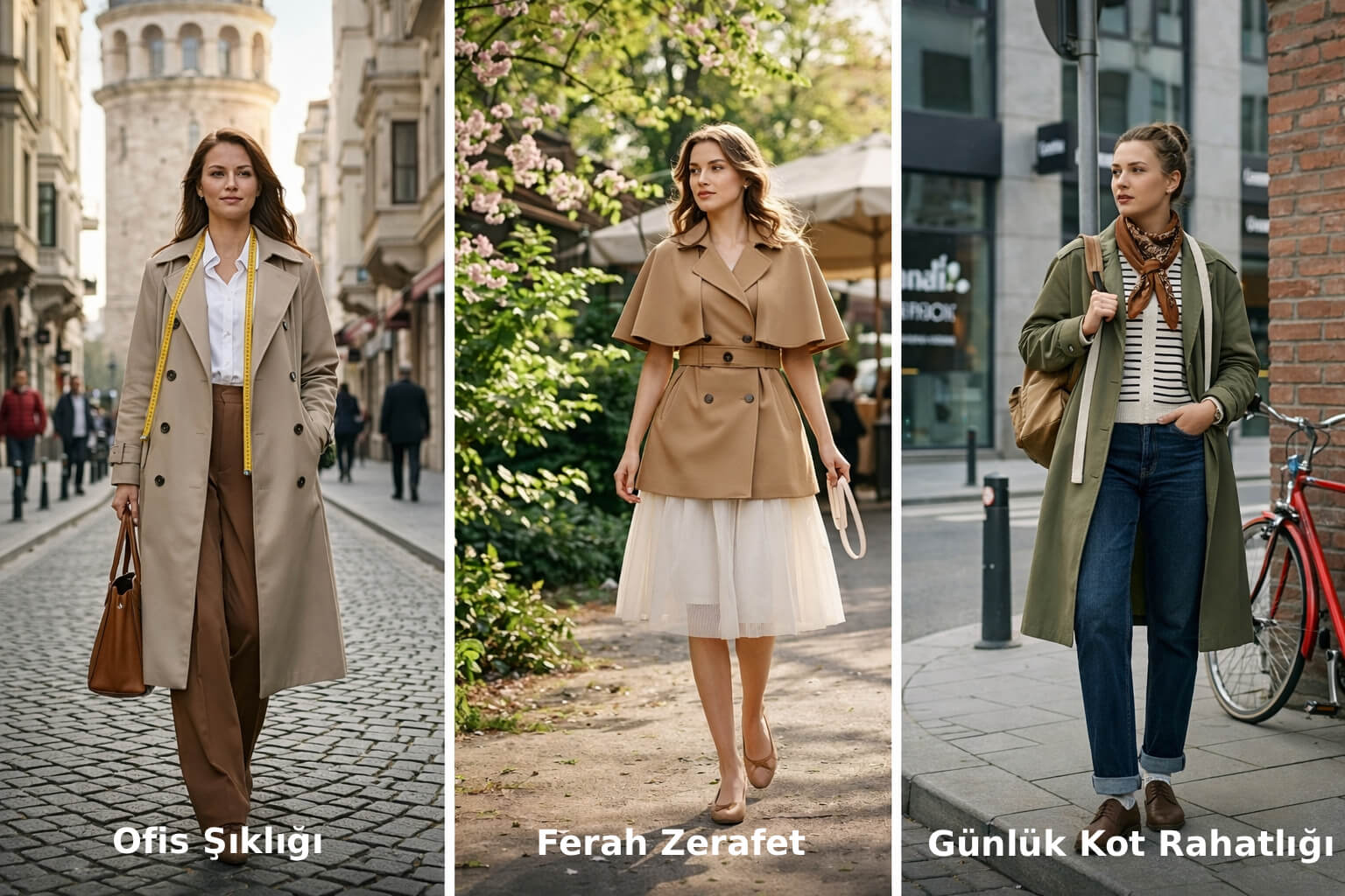 Minik Terzi Ürünleri ile Trençkot Kombinleri