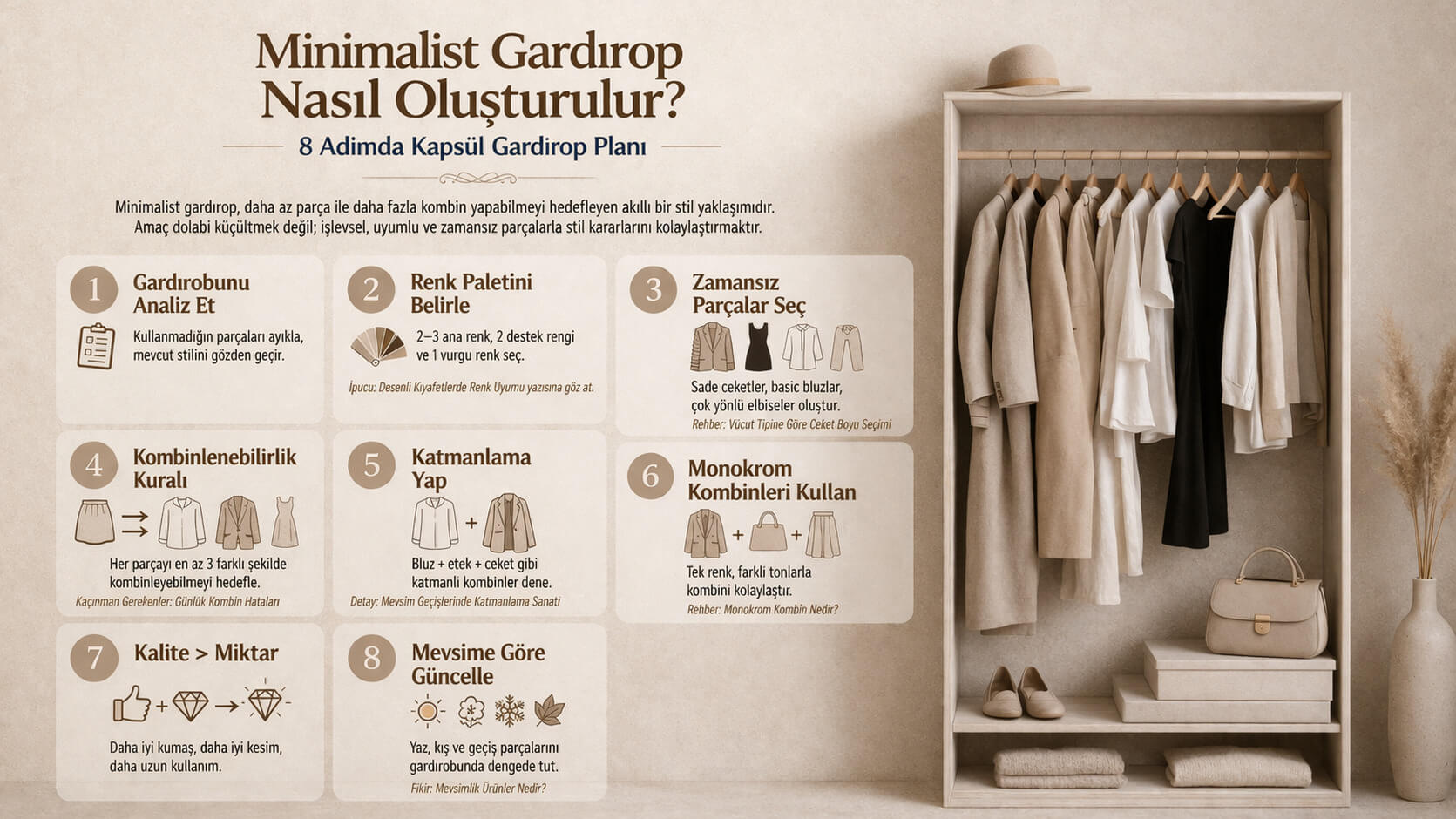 Minimalist Gardırop Nasıl Oluşturulur