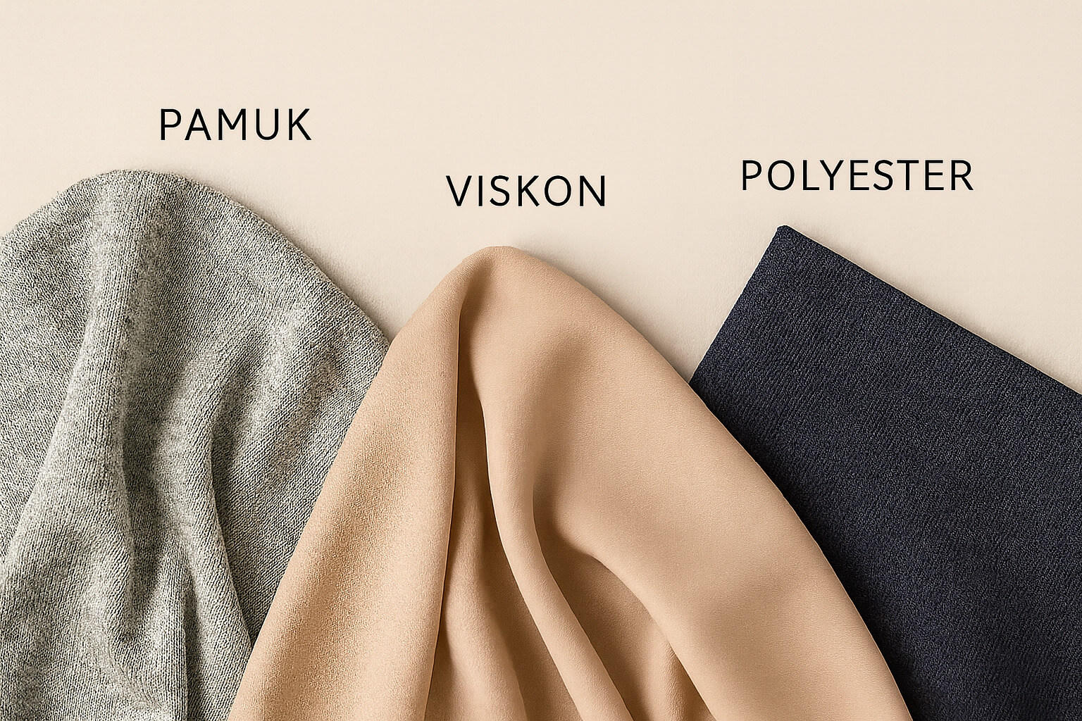 Pamuk, Viskon, Polyester