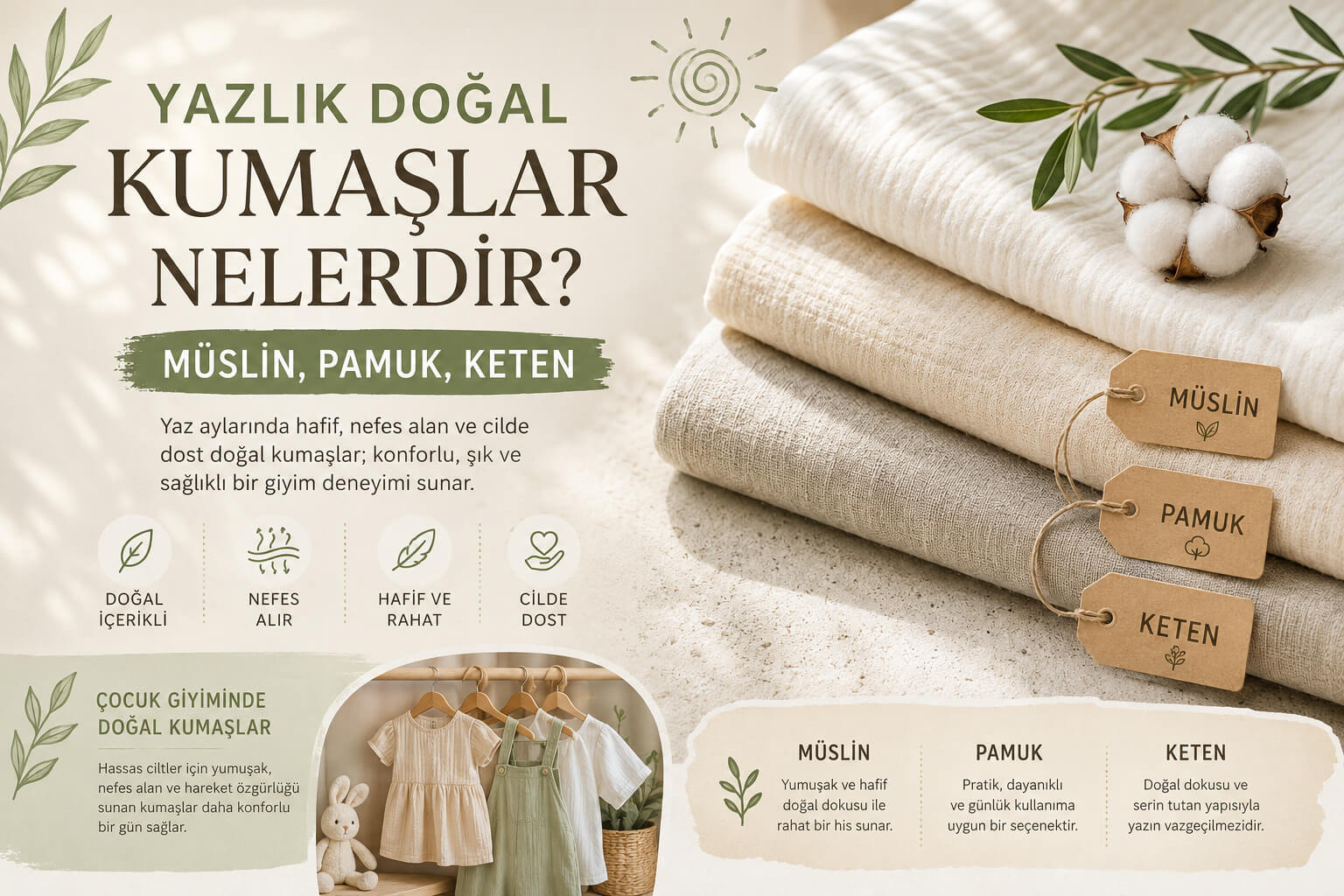 Yazlık Doğal Kumaşlar Nelerdir