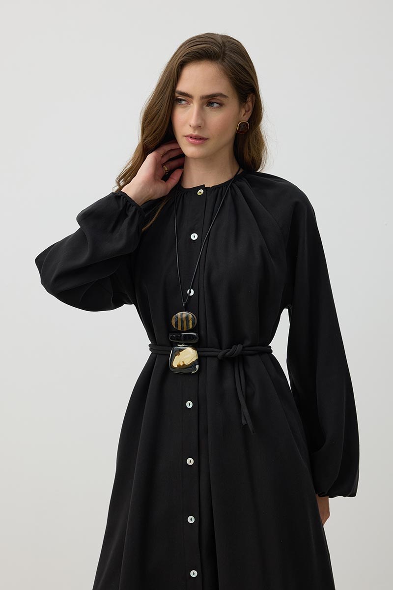 %100 Liyosel Tunik Siyah