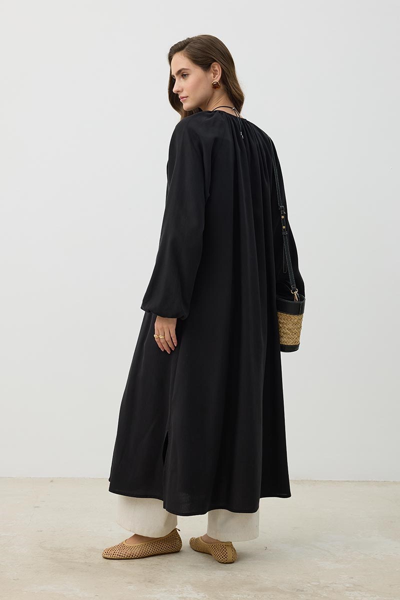 %100 Liyosel Tunik Siyah