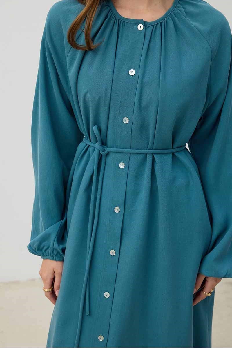 %100 Liyosel Tunik Turkuaz