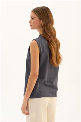 %100 Pamuk Kolsuz Body Füme