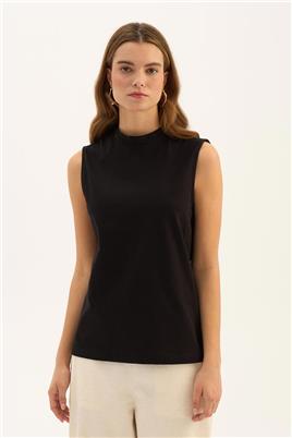 %100 Pamuk Kolsuz Body Siyah