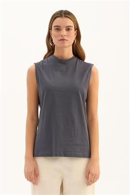 %100 Pamuk Kolsuz Body Füme