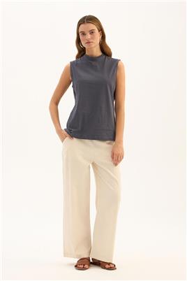 %100 Pamuk Kolsuz Body Füme