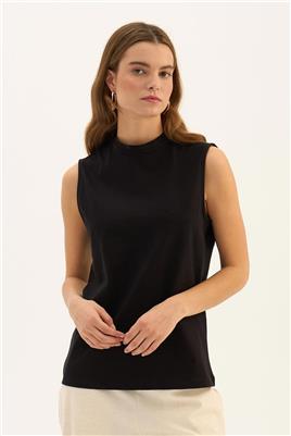 %100 Pamuk Kolsuz Body Siyah