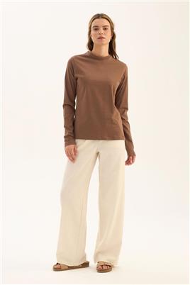 %100 Pamuk Penye Body Kahverengi