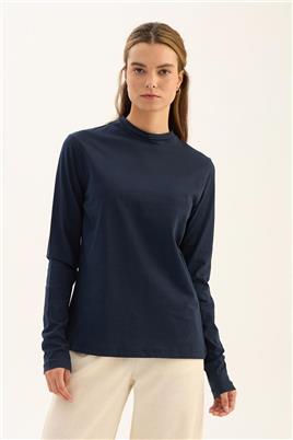 %100 Pamuk Penye Body Lacivert