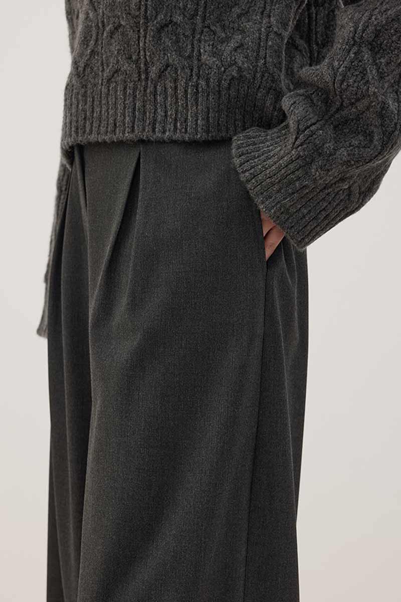 A Pileli Palazzo Pantolon Antrasit