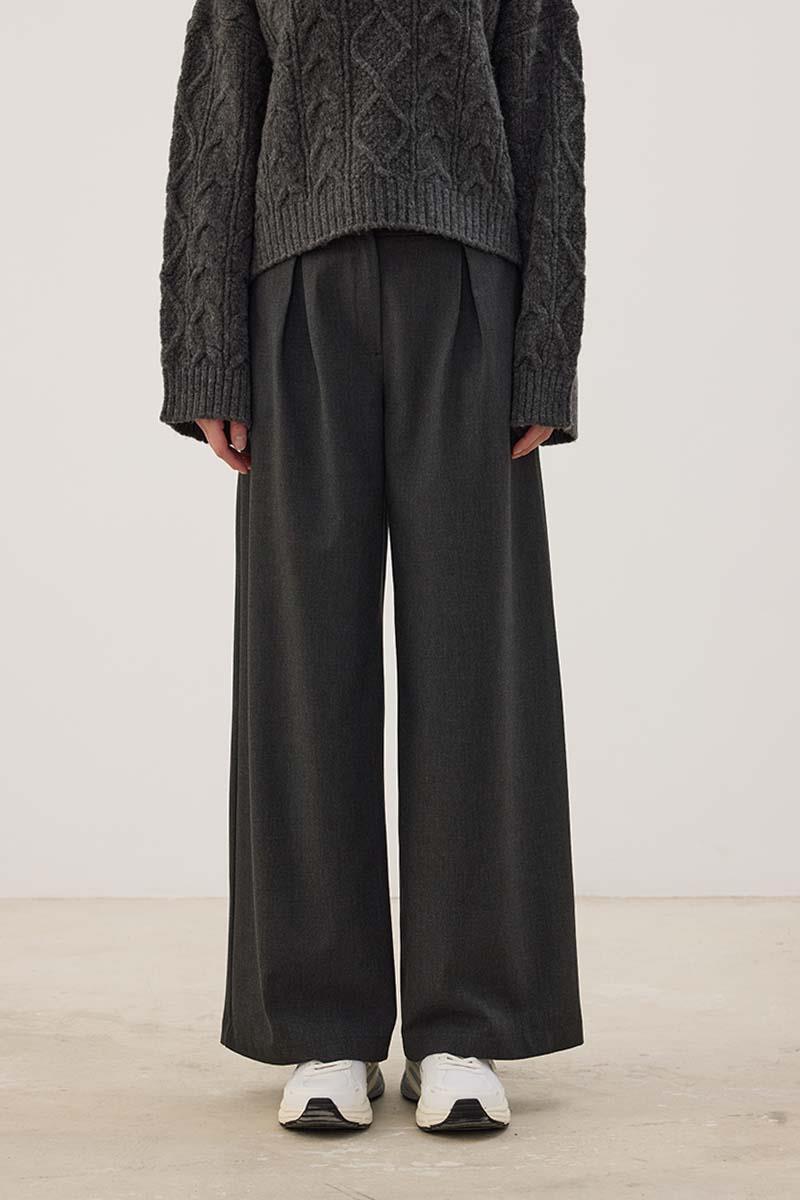 A Pileli Palazzo Pantolon Antrasit