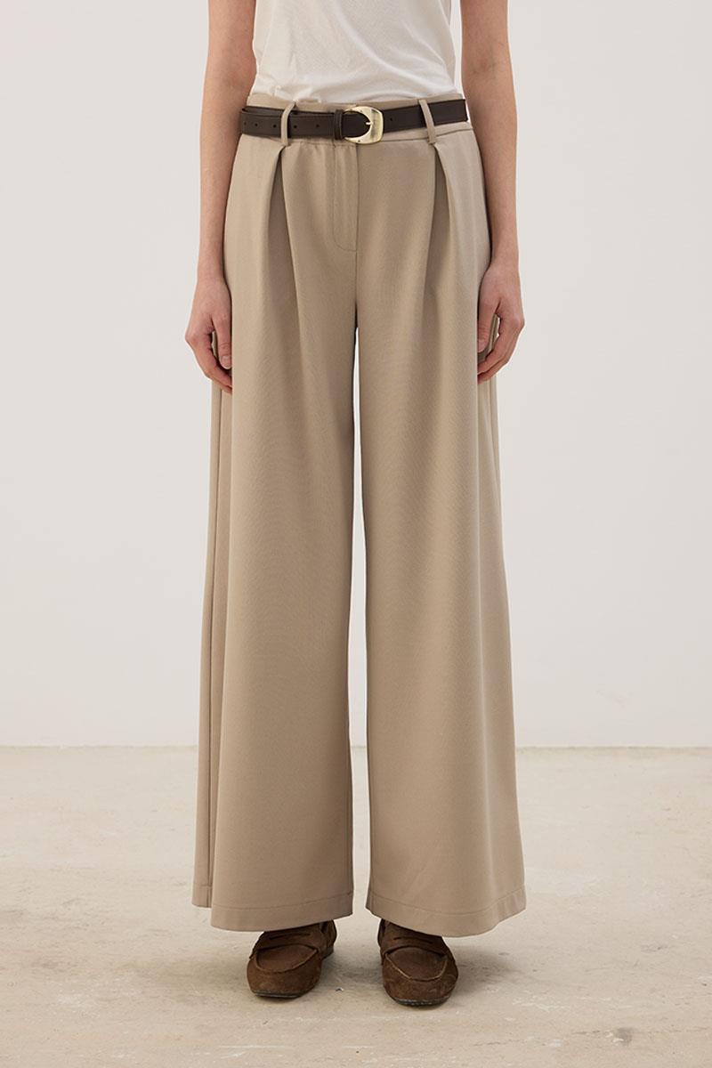 A Pileli Palazzo Pantolon Bej