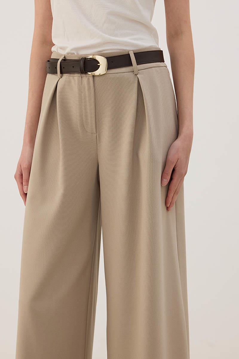 A Pileli Palazzo Pantolon Bej