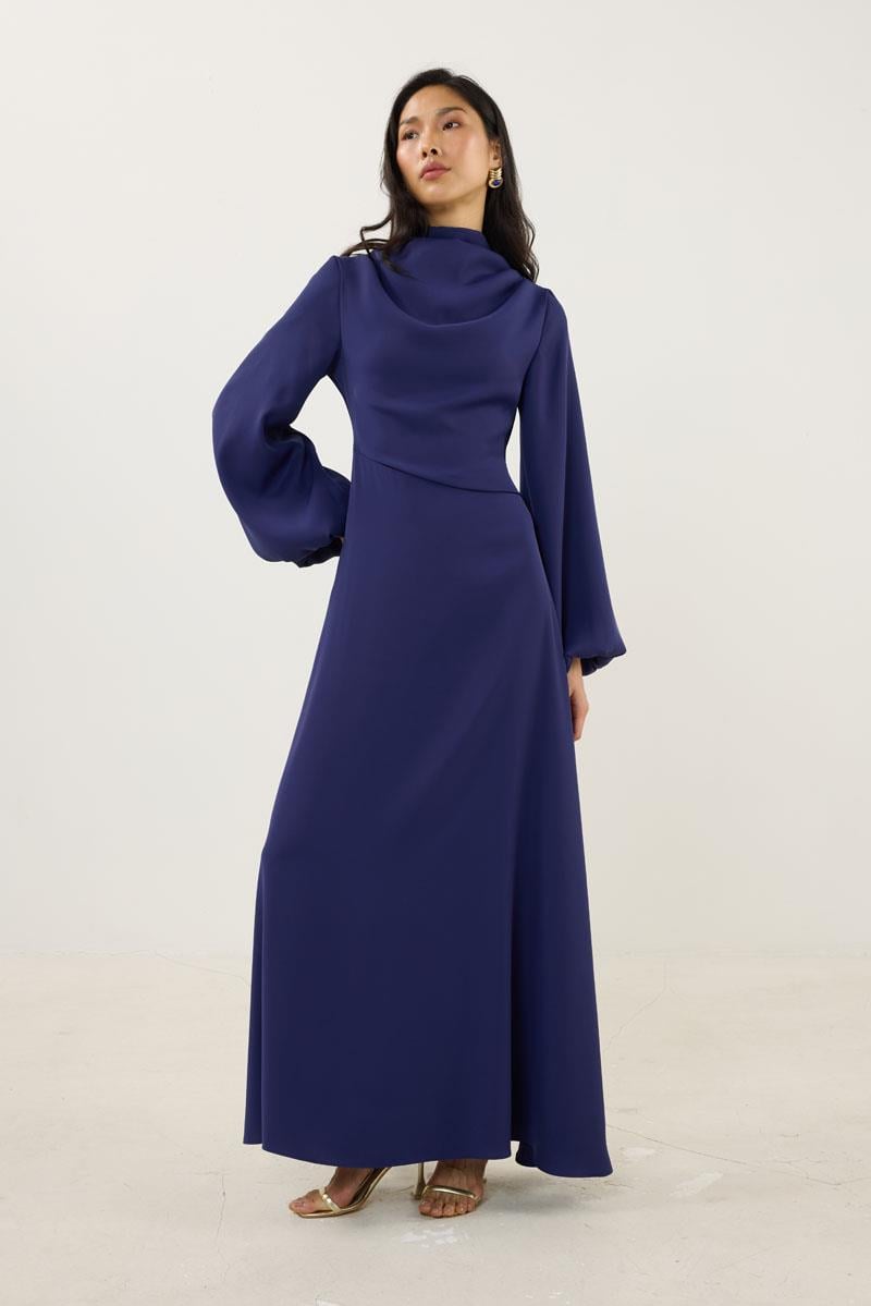 Abiye Elbise Lacivert