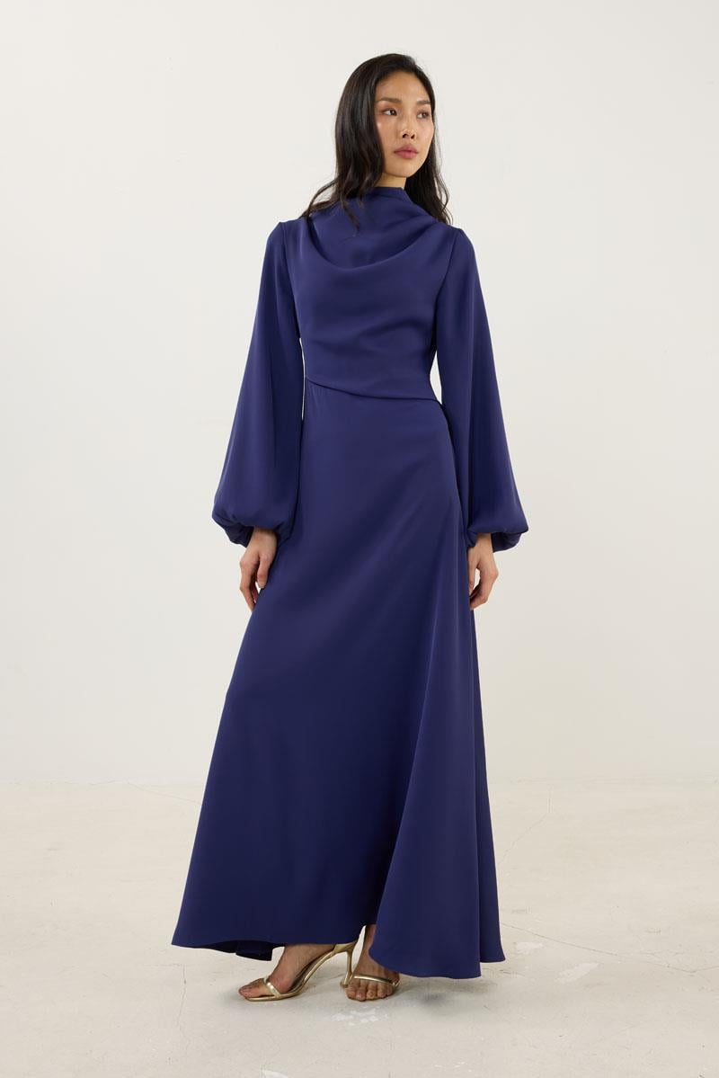 Abiye Elbise Lacivert
