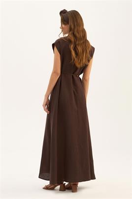 Ahşap Boncuk Kemerli Jile Acı kahve