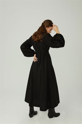 Anvelop Yün Elbise Siyah