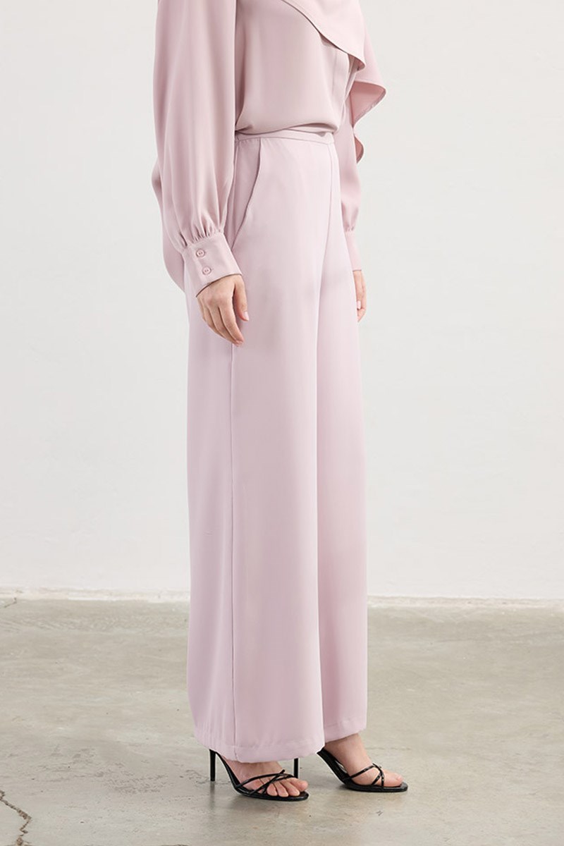 Arka Lastikli Pantolon Pudra